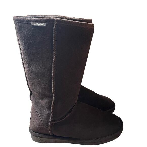 BearPaw Brown Suede Shearling Boots Size‎ 8 - Picture 1 of 7